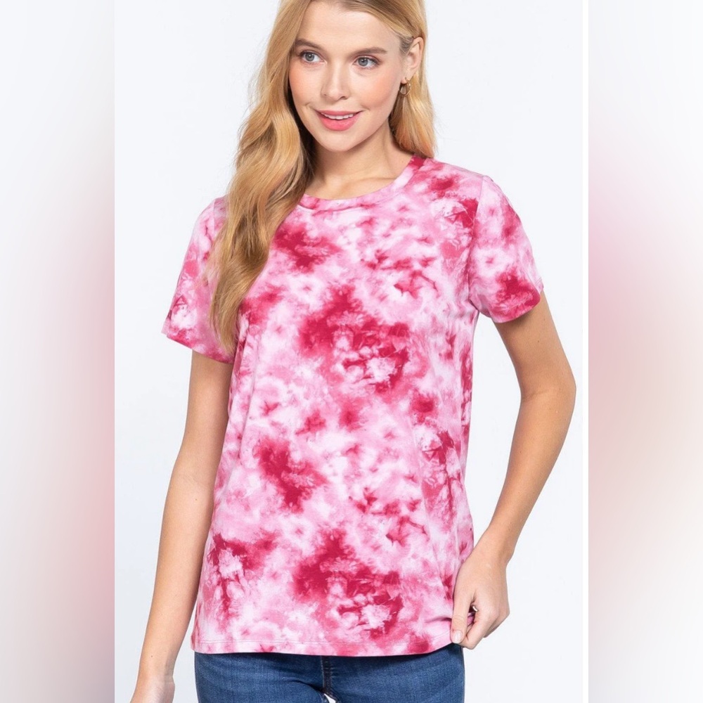 Victoria Secret PINK Tie Dye Short Sleeve T Shirt Size Small NWOT